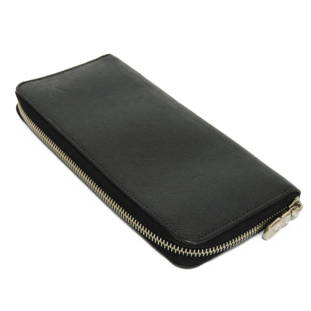 LOUIS VUITTON Long Wallet Zippy Vertical LV Logo Black New Round Zipper Taiga... - Picture 4 of 16